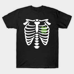 X-ray Irish Shamrock heart T-Shirt